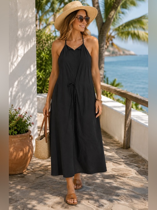 Universal Thread Dresses & Skirts - Universal Thread NWT Women's Sleeveless Midi Dress  Smocked Back Black Size XS